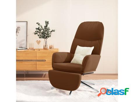 Silla de Descanso VIDAXL (Cuero Artificial - Marrn - 70 x 77