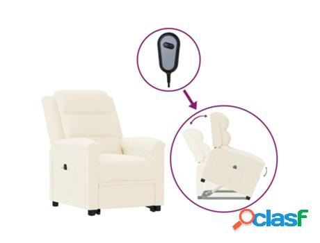 Sillón VIDAXL Reclinable Elevable (Beige - Cuero Artificial