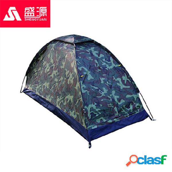 Single camo camping tent outdoor rainproof anti-mosquito