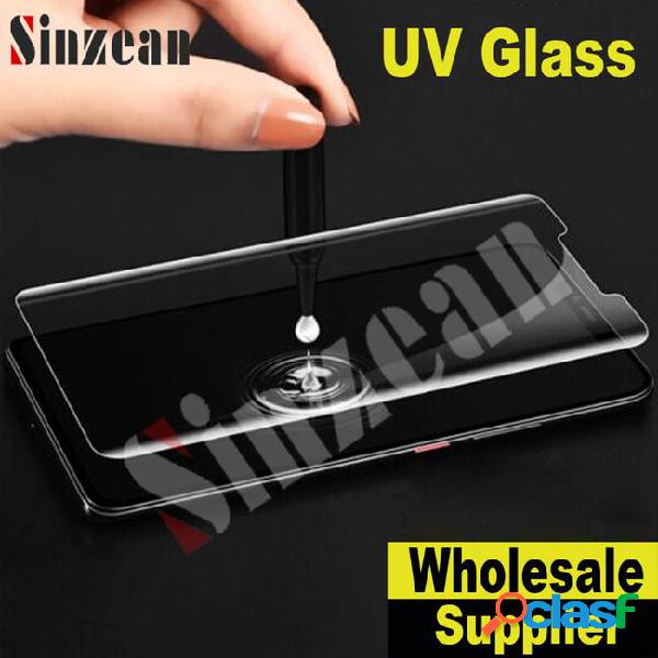 Sinzean 50pcs for sony xz3 3d uv glass for oppo find x uv