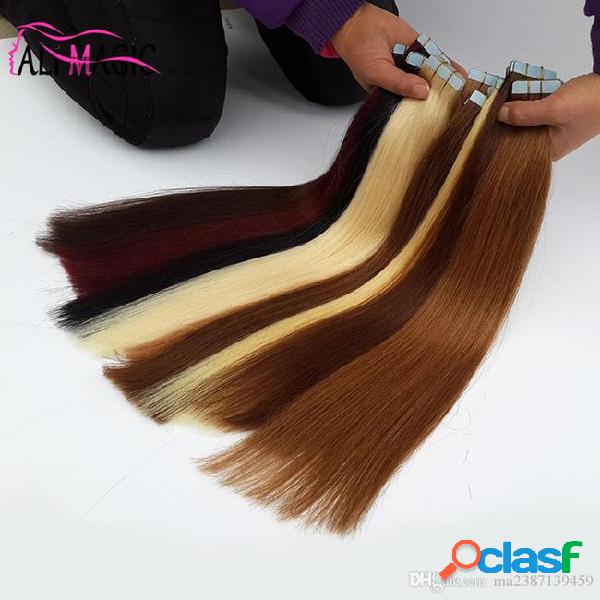 Skin weft tape in human hair extensions 100% remy human hair