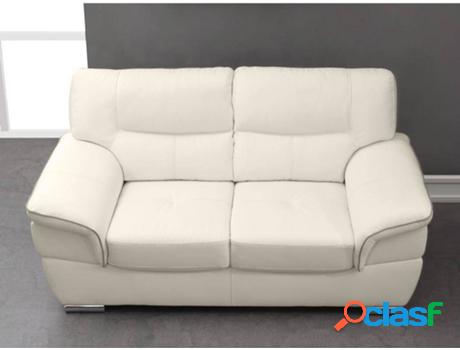 Sofá VENTE UNIQUE (Beige - Piel - 87 x 168 x 93 cm)