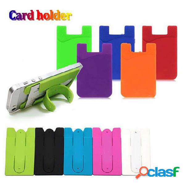 Soft tpu silicone card slot cards pocket credit holder with