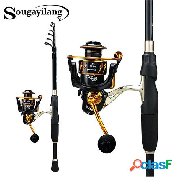 Sougayilang 1.8-2.4m rod and 13+1bb reel set and fishing rod