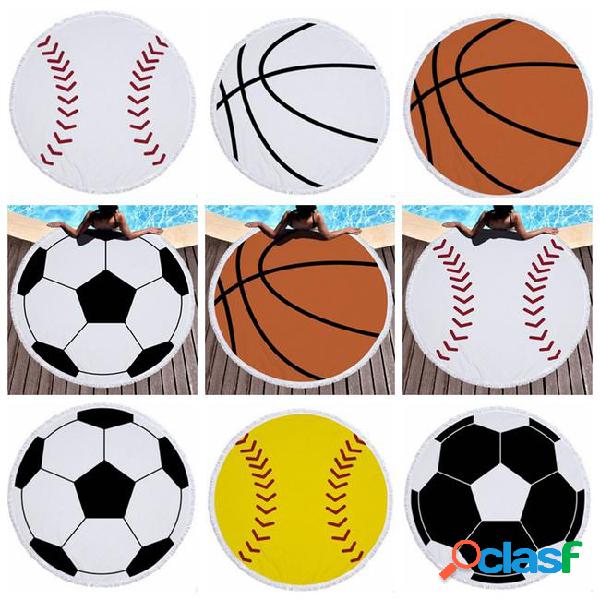 Sports beach towel polyester tapestry tassel women shawl