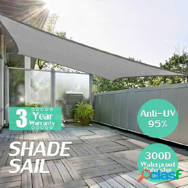 Square 3x3/3x5m retractable sun shade shelter 280gsm hdpe