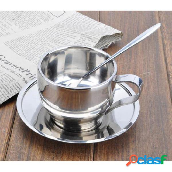 Stainless steel coffee cup double wall vacuum insulated