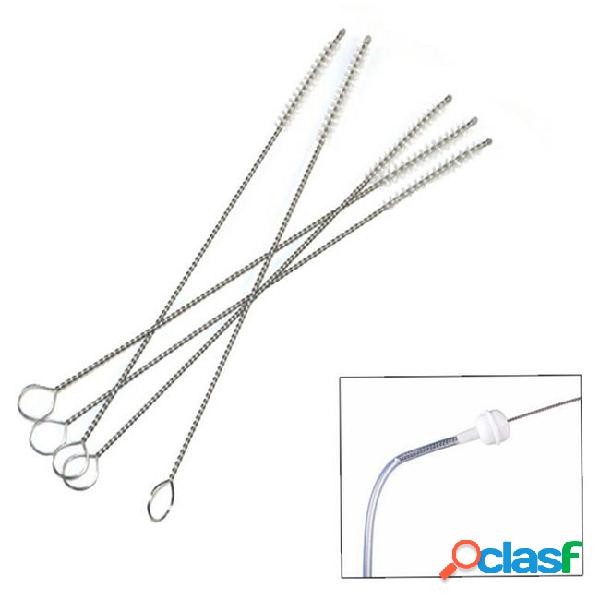 Stainless steel kitchen cleaning brush straws metal nylon