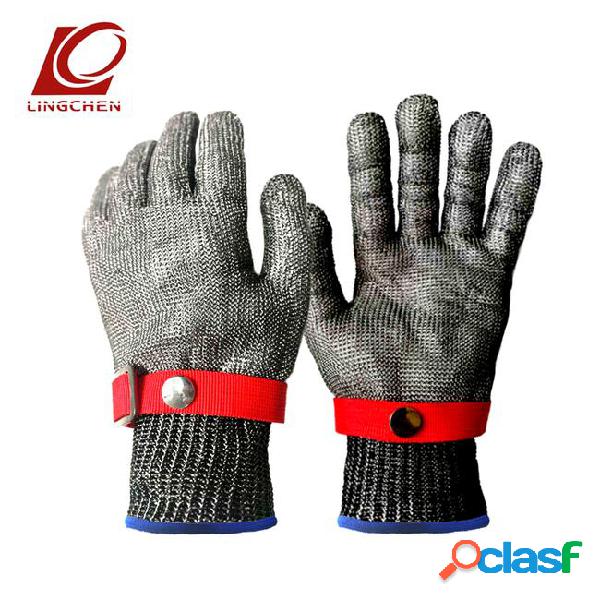 Stainless steel wire gloves safety cut proof stab