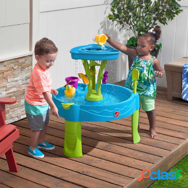 Step2 Mesa de agua Summer Showers Splash Tower azul y verde