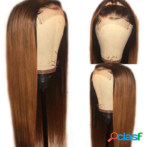 Straight 360 lace frontal human hair wigs with baby hair