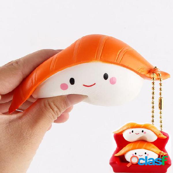 Stress relief super cute slow rising squishy jumbo salmon