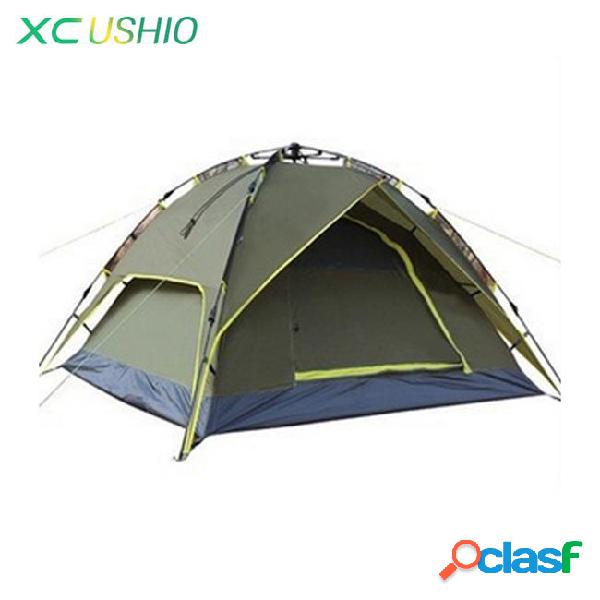 Strong glass fiber rod 3-4 person tent large space double