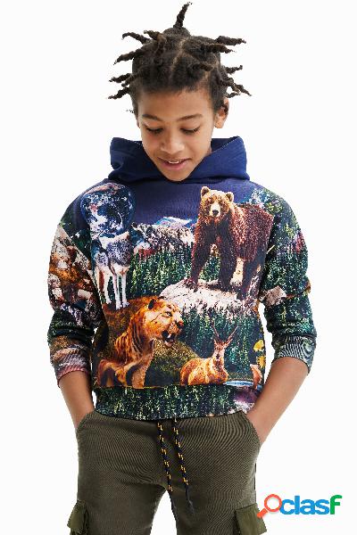 Sudadera print digital animales - BLUE - S