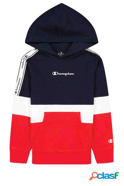 Sudadera tricolor con capucha