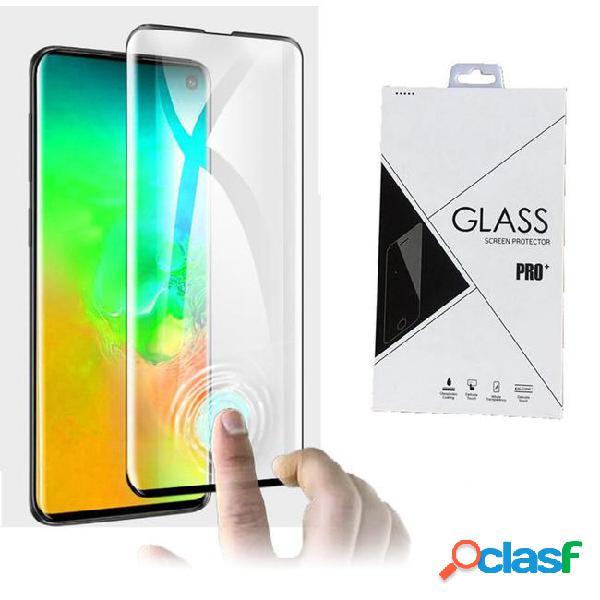 Support fingerprint unlock 3d curved tempered glass screen