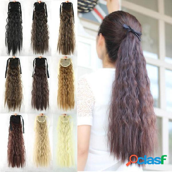 Synthetic afro kinky hair pony tail hairpieces drawstring