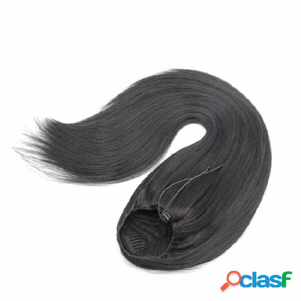 Synthetic hair ponytail hairpieces clip in 24inch yaki