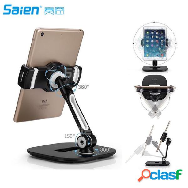 Tablet stand - sturdy aluminum rotating tablet holder for