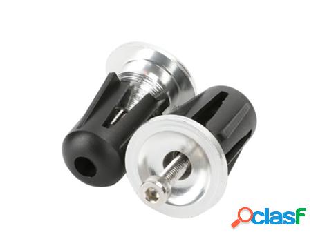 Tapones Finales De Manillar Para Ciclo 1 Par Plata