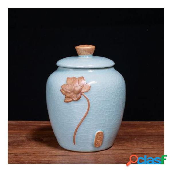 Tea canister ceramic storage 2019 black green longjing tea
