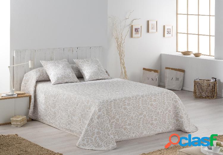Tejidos J.V.R. Colcha Bouti Estampada Modelo Fiore - Beige /