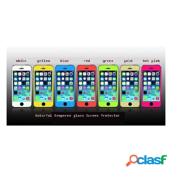 Tempered glass colorful 7 color explosion screen guard front