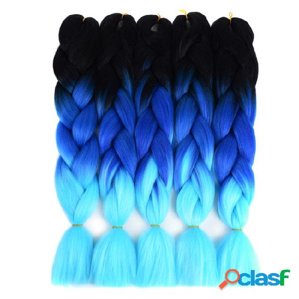 Three tone ombre synthetic braiding hair crochet box braids