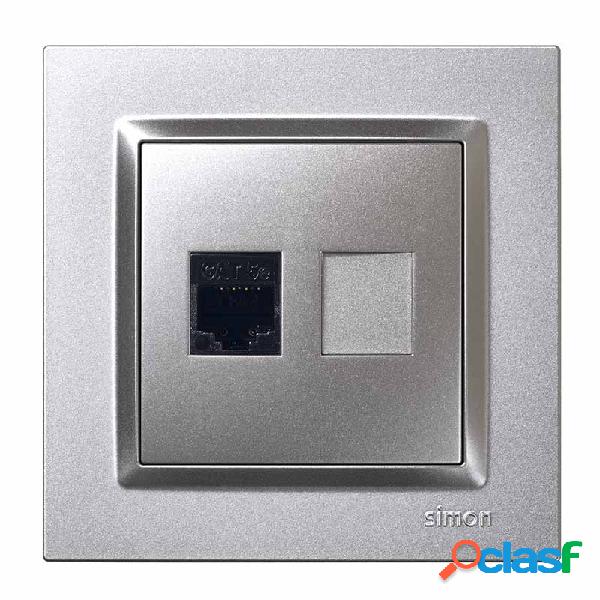 Toma rj45 simon s10 categoria 5e aluminio f1090598026