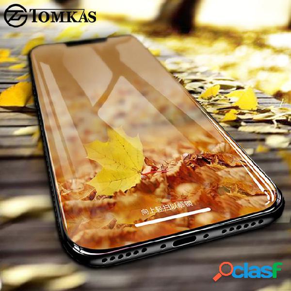 Tomkas for x 10 glass tempered 5d curved edge full coverage