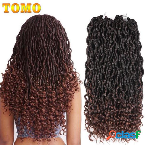 Tomo curly goddess faux locs crochet hair 24strands/pack