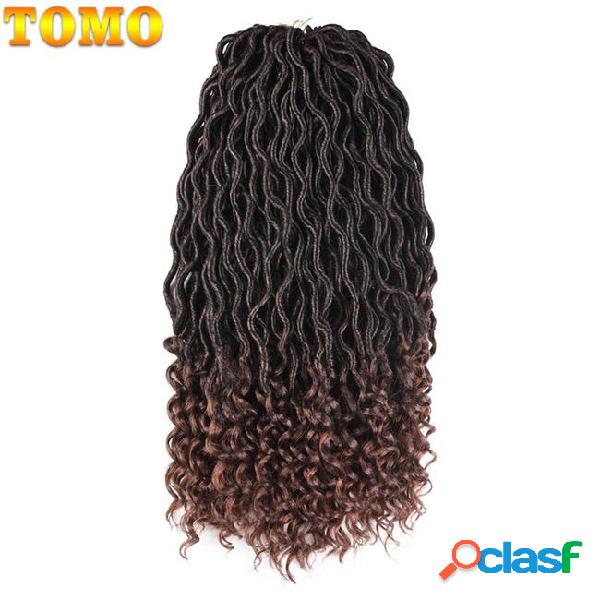 Tomo hair 20inch 24strands/pack curly faux locs with curly