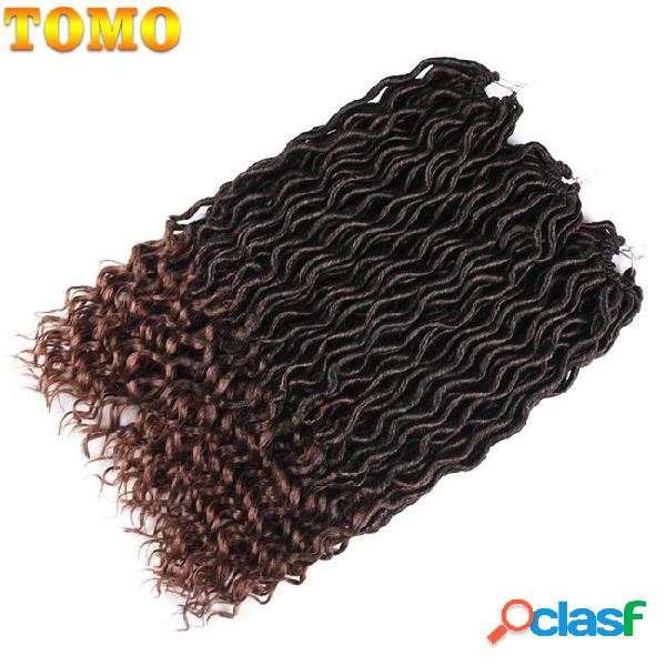 Tomo hair 24roots/pack curly faux locs with curly end