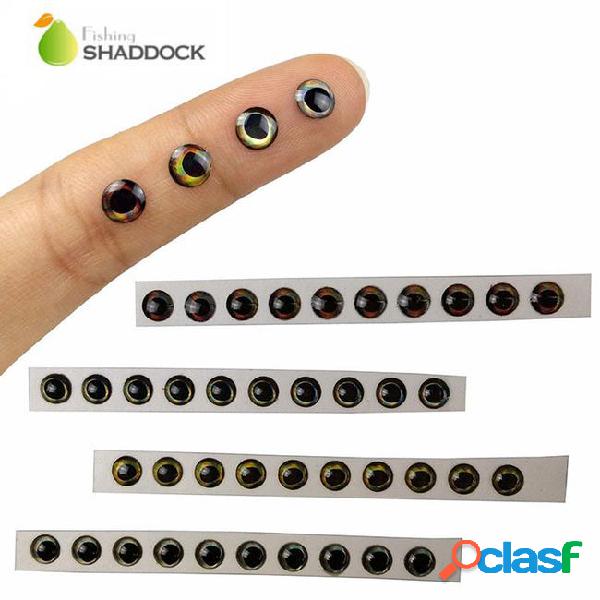 Tools shaddock 40pcs/set 3d tool eyes mixed color fly tying