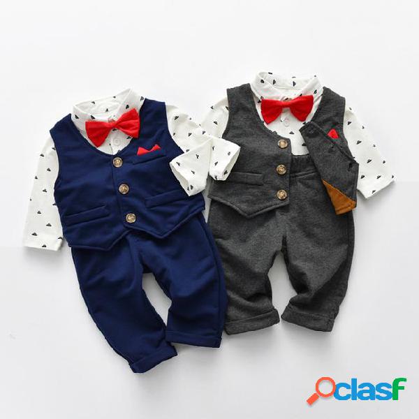 Top autumn fashion infant clothing baby suit baby boys