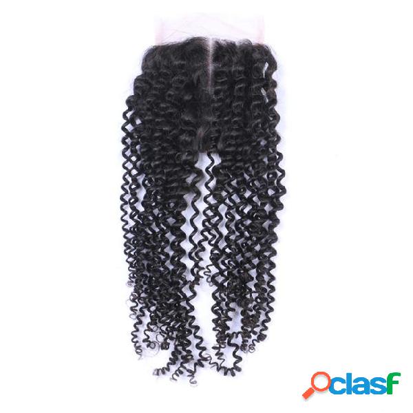 Top quality human brazilian hair lace closure bleached knots