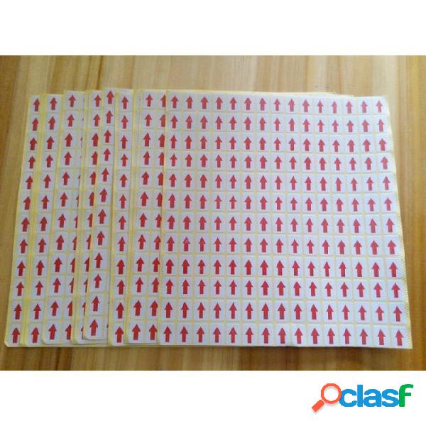 Top stock 9*13mm red arrow qc checking paper self adhesive
