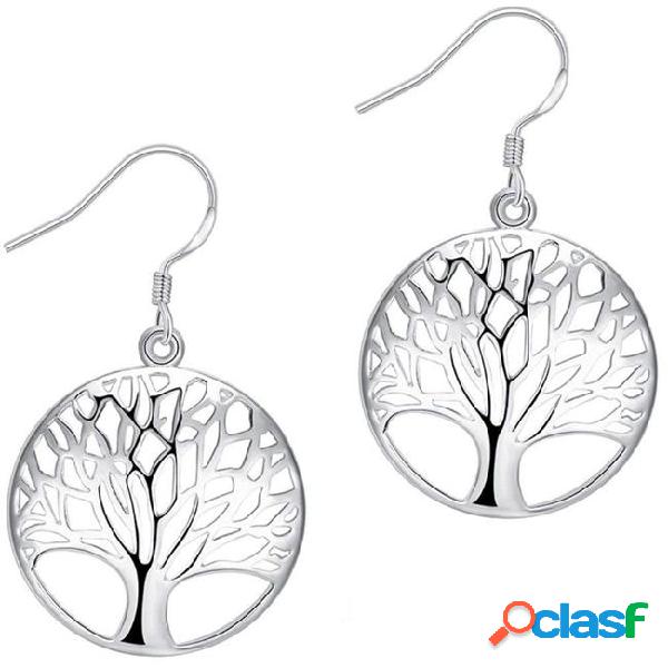 Tree of life fashion design sterling silver plated drop