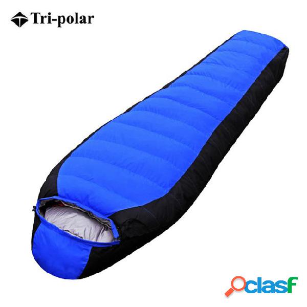 Tri - polar sleeping bag outdoor mummy sleeping bag for
