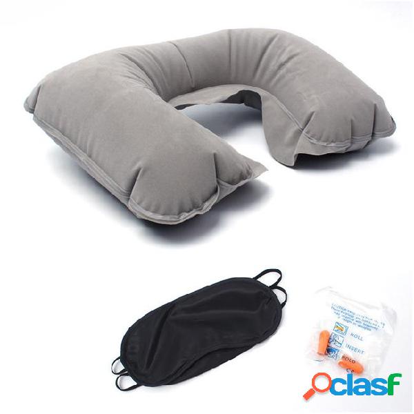 U shape portable outdoor automatic inflatable small pillow