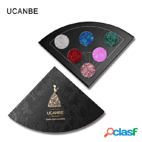 Ucanbe brand glitter fan shaped eyeshadow makeup palette