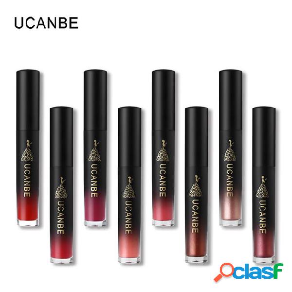 Ucanbe brand matte 8 color metallic liquid lip gloss makeup