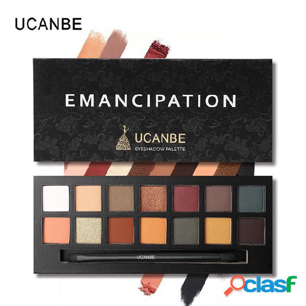 Ucanbe emancipation 14colors eyeshadow palette matte shimmer