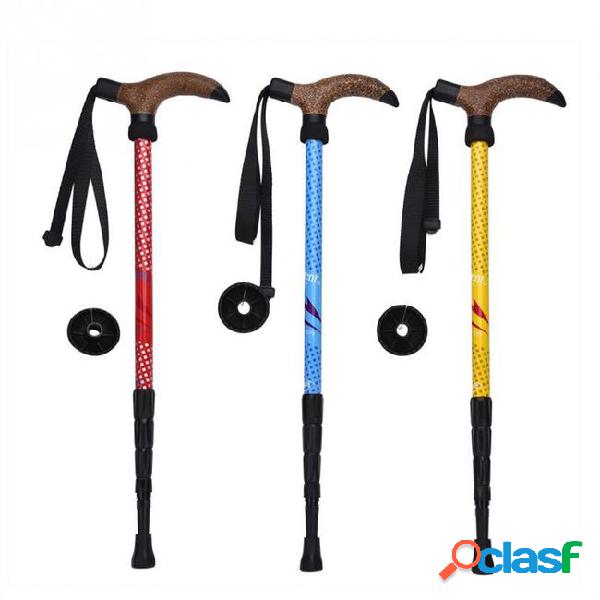 Ultra-light adjustable walking stick alpenstock t-shape