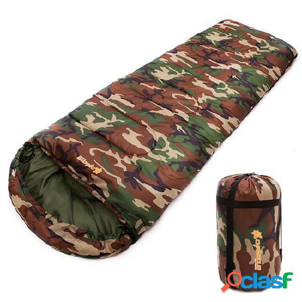 Ultra width envelope sleeping bag for camping hiking
