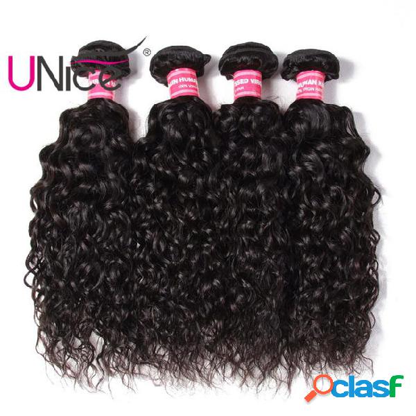 Unice hair water wave bundles brazilian human hair bundles