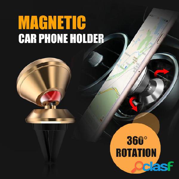 Universal aluminum alloy air vent magnetic car mount cell