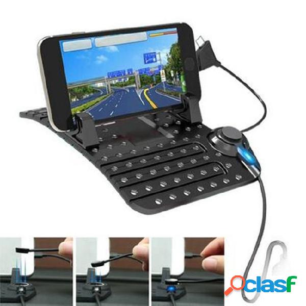 Universal car holders with charging usb cable stand mounts