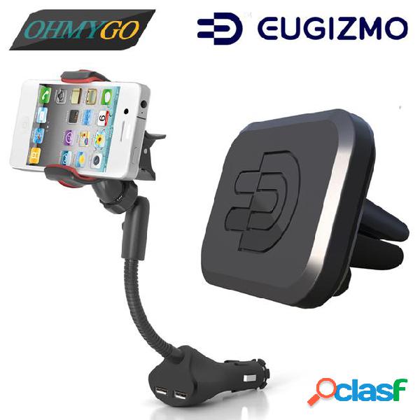 Universal car mount with dual usb charger holder stand +
