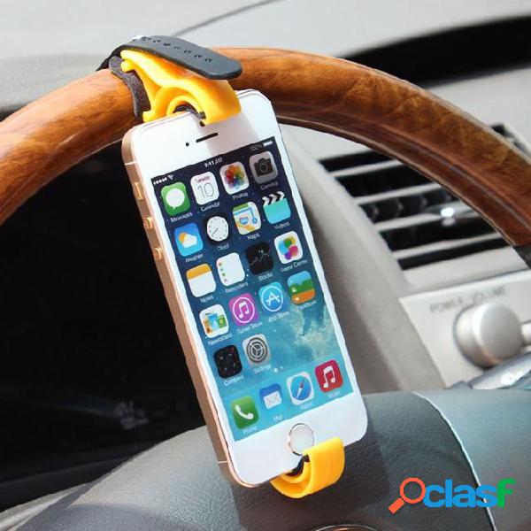 Universal car steering wheel cell mobile phone holder